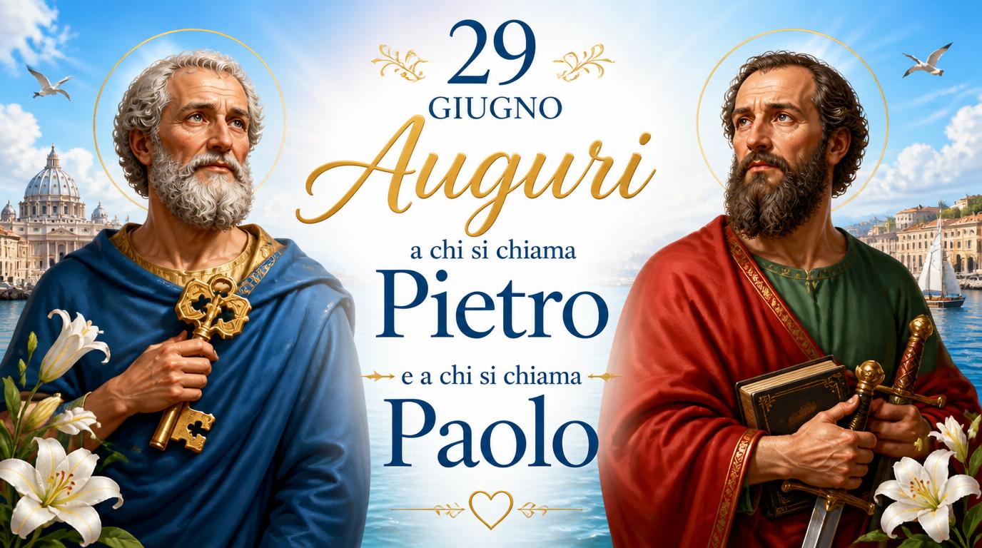 29 Giugno Auguri a chi si chiama Pietro e a chi si chiama Paolo