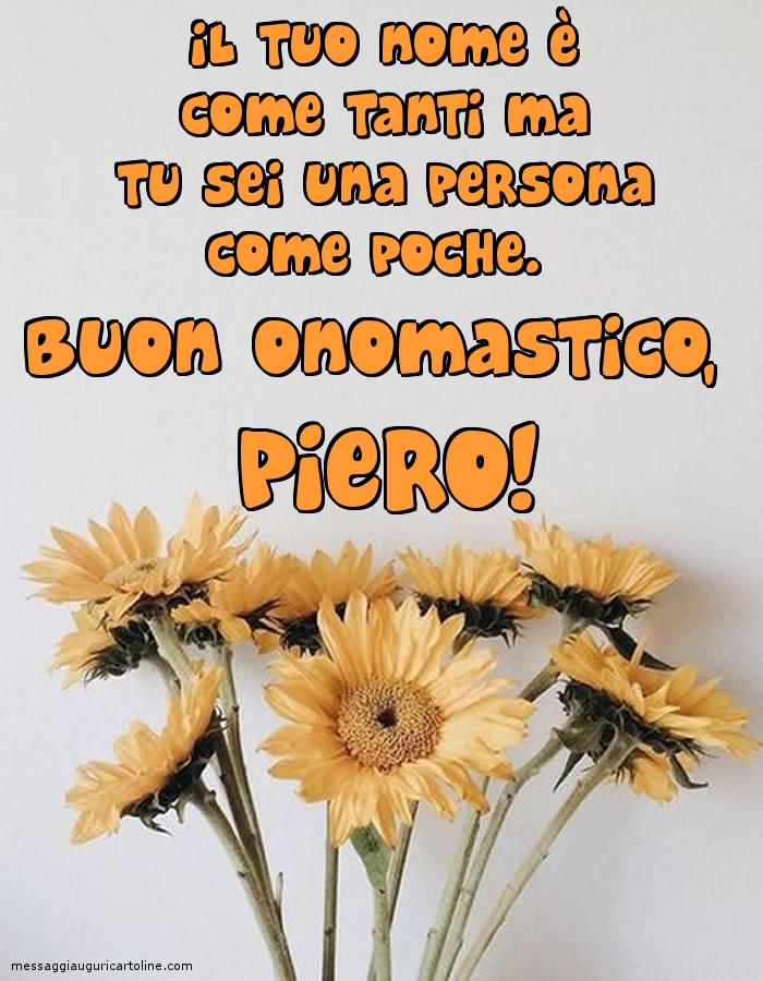 Buon onomastico, Piero!