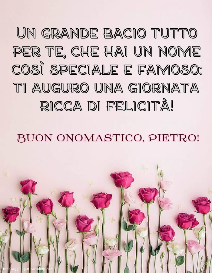Buon onomastico, Pietro!