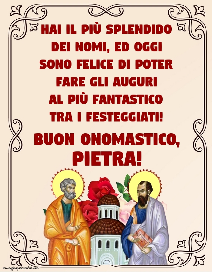 Buon onomastico, Pietra!
