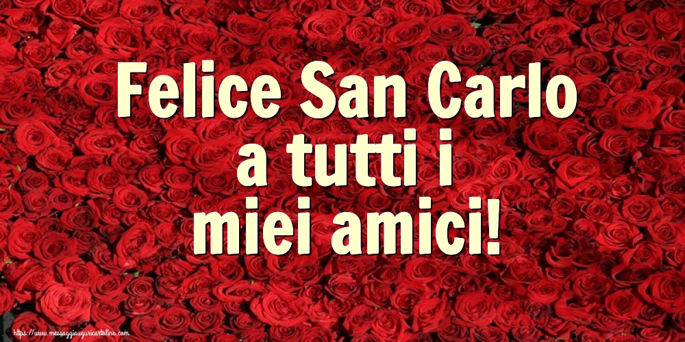 Felice San Carlo a tutti i miei amici!