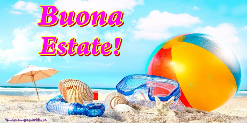 Cartoline per la Solstizio d Estate - Buona Estate! - messaggiauguricartoline.com