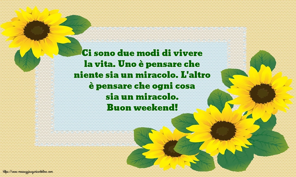 Buon Weekend Buon weekend!
