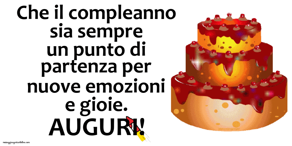 Cartoline Animate di compleanno con torta - Auguri!