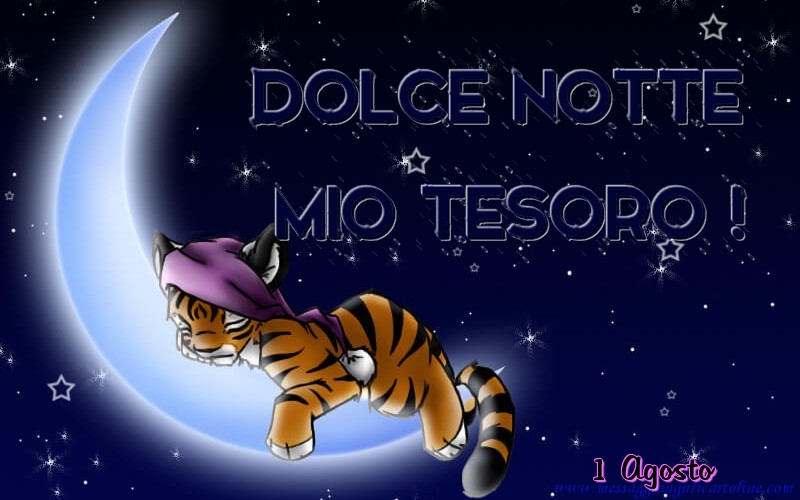 Cartoline di 1 Agosto - 1 Agosto - Dolce notte mio tesoro!