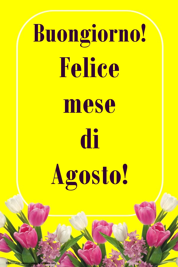 Cartoline di 1 Agosto - Buongiorno! Felice mese di Agosto!