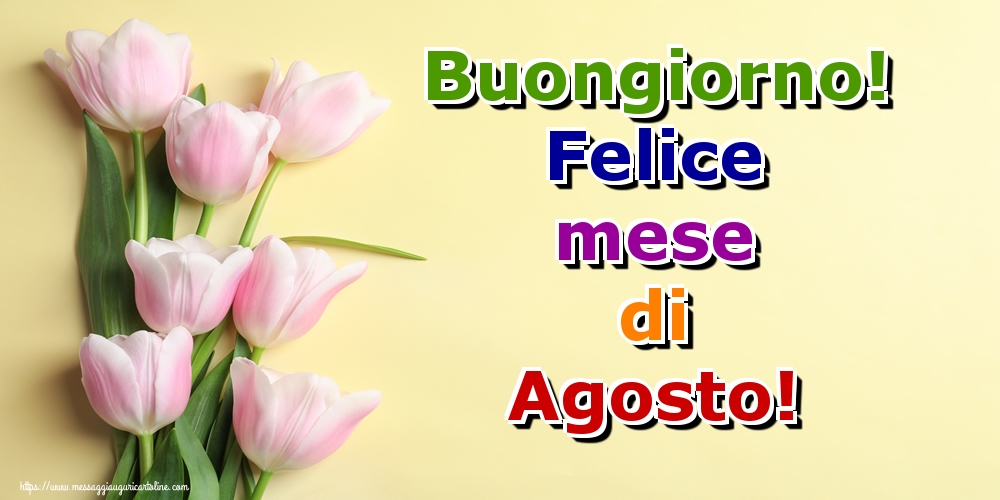 Cartoline di 1 Agosto - Buongiorno! Felice mese di Agosto!