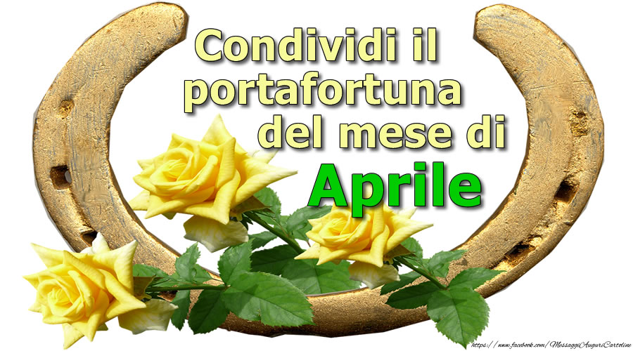 Cartoline di 1 Aprile - Condividi il portafortuna del mese di Aprile