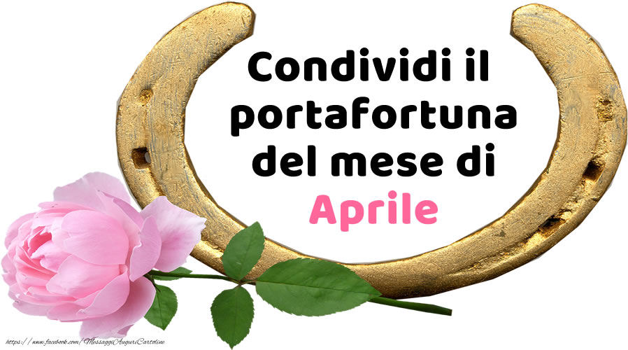 Cartoline di 1 Aprile - Condividi il portafortuna del mese di Aprile