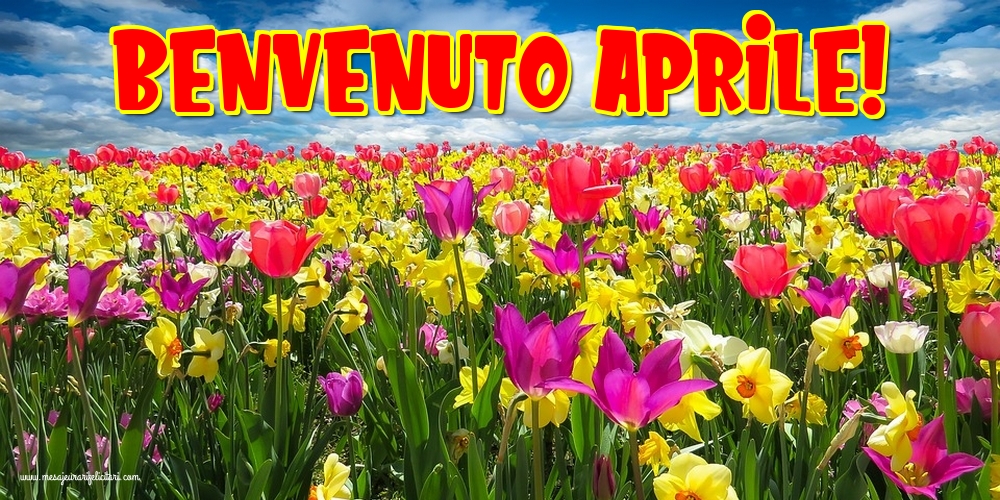 Cartoline di 1 Aprile - Benvenuto Aprile!
