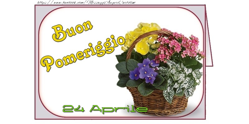 Cartoline di 24 Aprile - 24 Aprile - Buon Pomeriggio