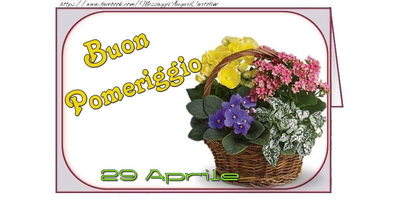 Cartoline di 29 Aprile - 29 Aprile - Buon Pomeriggio