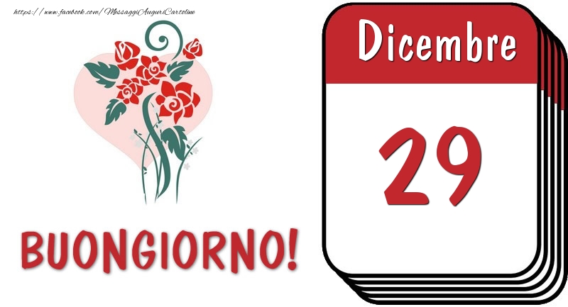 Cartoline di 29 Dicembre - 29 Dicembre Buongiorno!