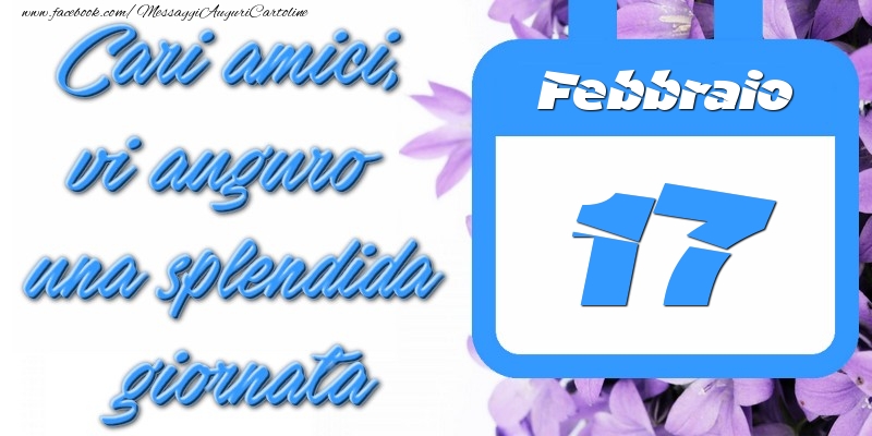 Febbraio 17 Cari amici, vi auguro una splendida giornata