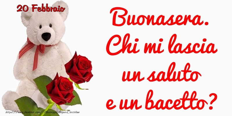 Cartoline di 20 Febbraio - 20 Febbraio - Buonasera.