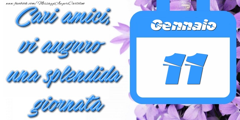 Cartoline di 11 Gennaio - Gennaio 11 Cari amici, vi auguro una splendida giornata