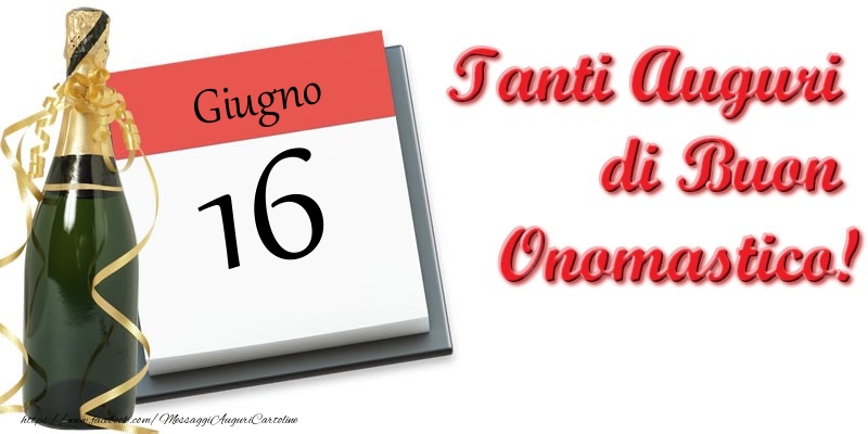 Cartoline di 16 Giugno - Giugno 16 Tanti Auguri di Buon Compleanno