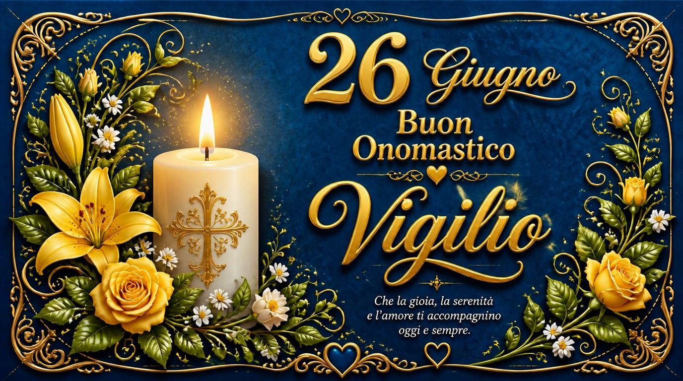 Cartoline di 26 Giugno - 26 Giugno  Buon Onomastico  Vigilio