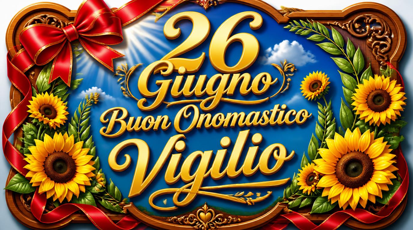 Cartoline di 26 Giugno - 26	Giugno  Buon Onomastico  Vigilio