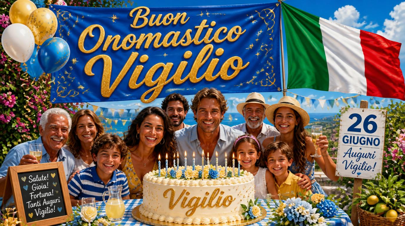 Cartoline di 26 Giugno - 26	Giugno  Buon Onomastico  Vigilio