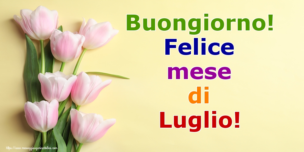 Cartoline di 1 Luglio - Buongiorno! Felice mese di Luglio!