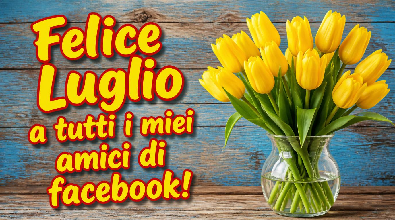 Cartoline di 1 Luglio - Felice Luglio a tutti i miei amici di facebook