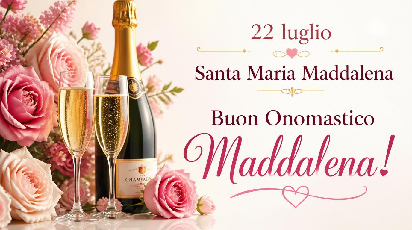 Cartoline di 22 Luglio - 22 luglio Santa Maria Maddalena. Buon Onomastico Maddalena!