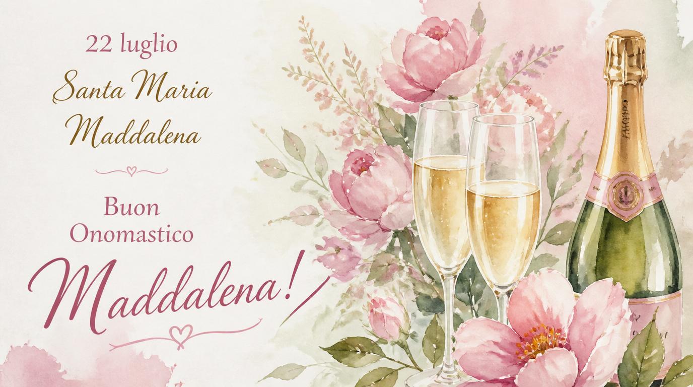 Cartoline di 22 Luglio - 22 luglio Santa Maria Maddalena. Buon Onomastico Maddalena!
