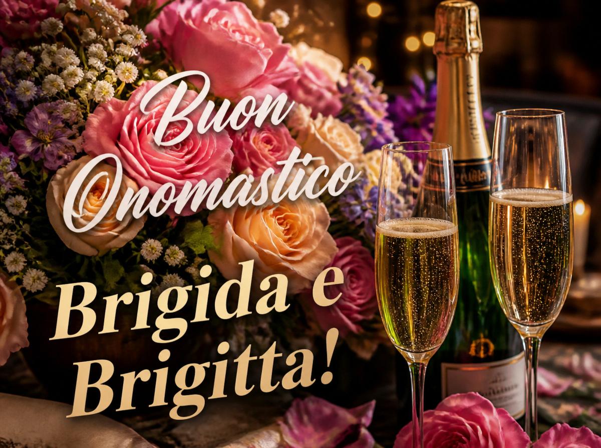 Cartoline di 23 Luglio - Buon Onomastico Brigida e Brigitta!