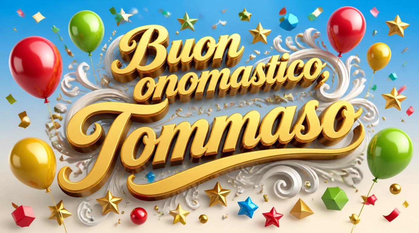 Cartoline di 3 Luglio - Buon onomastico, Tommaso!
