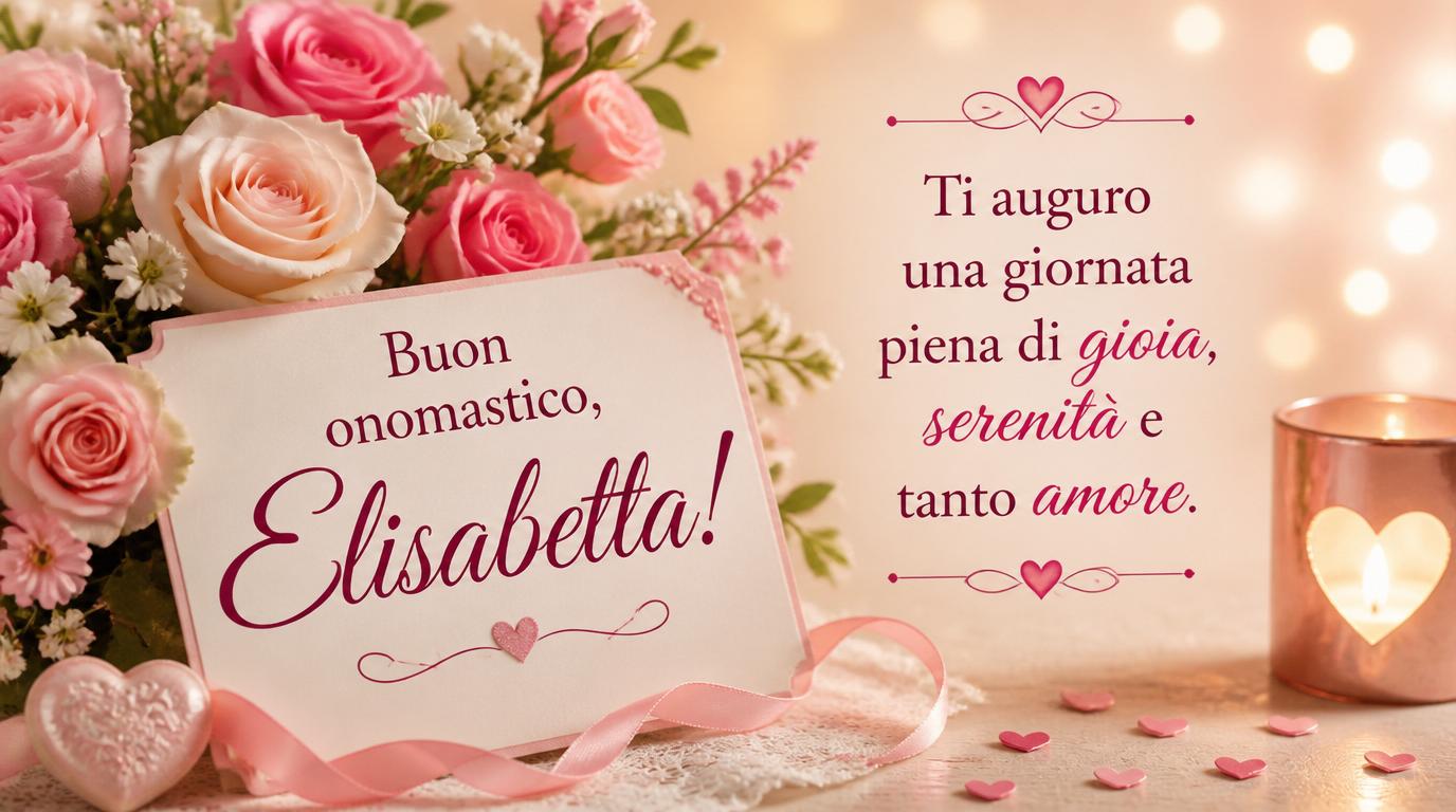 Cartoline di 4 Luglio - Buon onomastico, Elisabetta! Ti auguro una giornata piena di gioia, serenità e tanto amore.