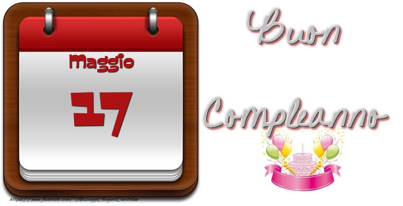 Cartoline di 17 Maggio - Maggio 17 Buon Compleanno