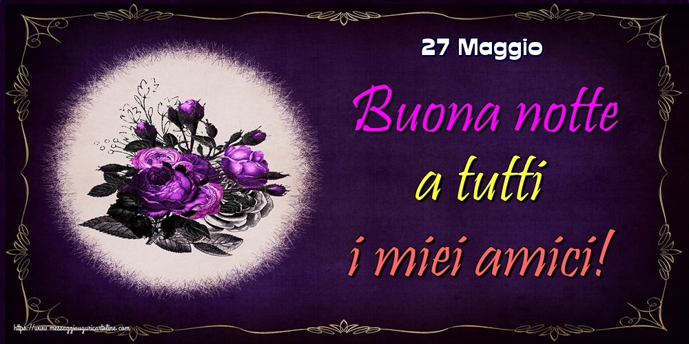 27 Maggio - Buona notte a tutti i miei amici!