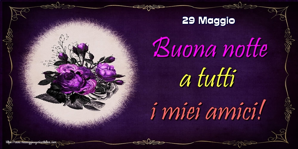 29 Maggio - Buona notte a tutti i miei amici!
