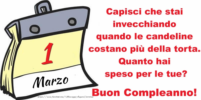 Capisci che stai invecchiando quando le candeline costano più della torta. Quanto hai speso per le tue? Buon Compleanno, 1 Marzo!