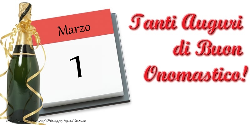 Cartoline di 1 Marzo - Marzo 1 Tanti Auguri di Buon Compleanno