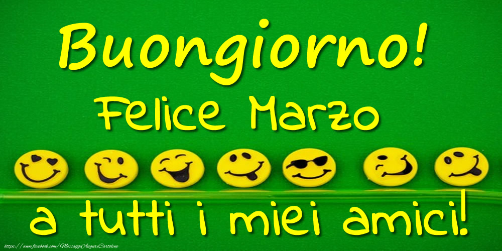 Cartoline di 1 Marzo - Buongiorno! Felice Marzo a tutti i miei amici!
