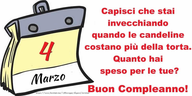 Capisci che stai invecchiando quando le candeline costano più della torta. Quanto hai speso per le tue? Buon Compleanno, 4 Marzo!