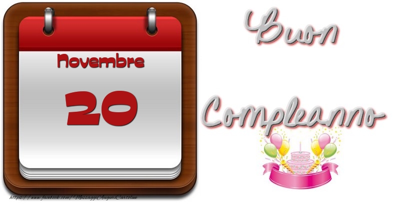 Cartoline di 20 Novembre - Novembre 20 Buon Compleanno