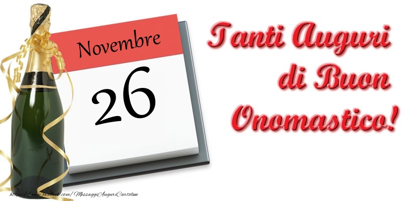 Cartoline di 26 Novembre - Novembre 26 Tanti Auguri di Buon Compleanno