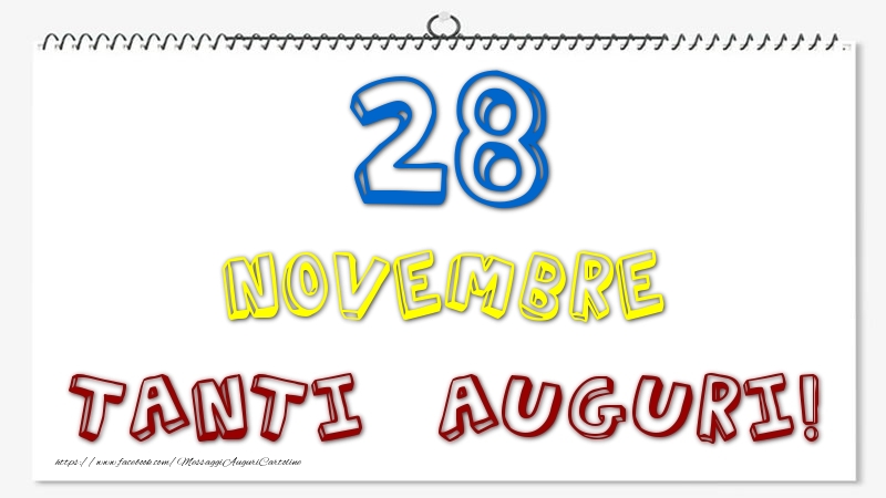 Cartoline di 28 Novembre - 28 Novembre - Tanti Auguri!