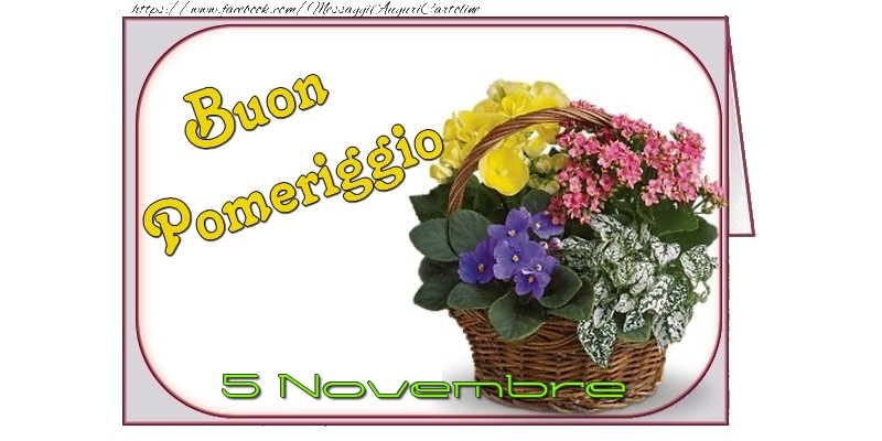 Cartoline di 5 Novembre - 5 Novembre - Buon Pomeriggio