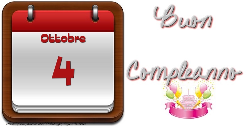 Ottobre 4 Buon Compleanno