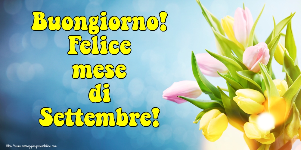Cartoline di 1 Settembre - Buongiorno! Felice mese di Settembre!