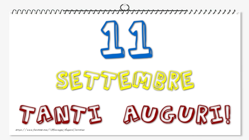 Cartoline di 11 Settembre - 11 Settembre - Tanti Auguri!