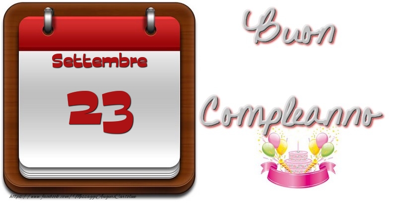 Cartoline di 23 Settembre - Settembre 23 Buon Compleanno