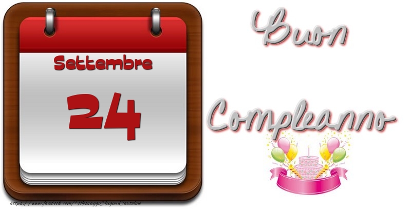 Cartoline di 24 Settembre - Settembre 24 Buon Compleanno
