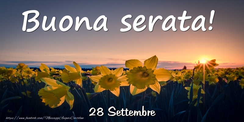 Cartoline di 28 Settembre - 28 Settembre - Buona serata!