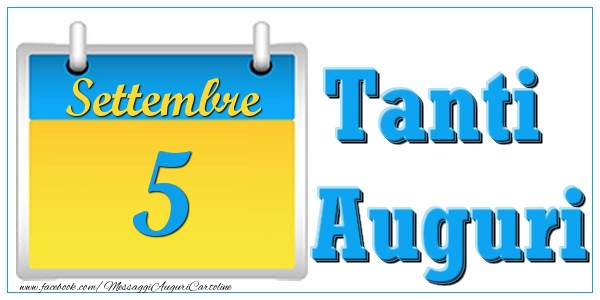 Cartoline di 5 Settembre - Settembre 5 Tanti  Auguri