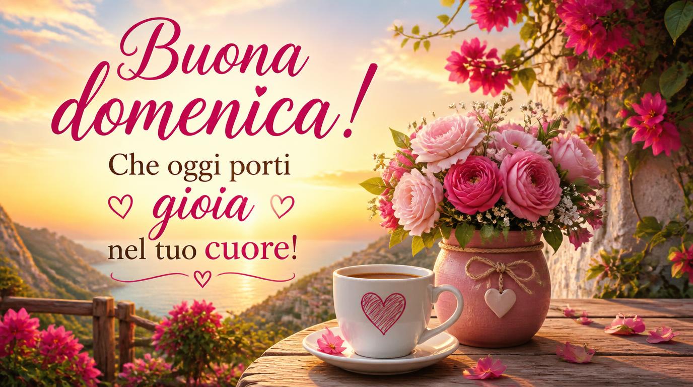 Buona domenica! Che oggi porti gioia nel tuo cuore!